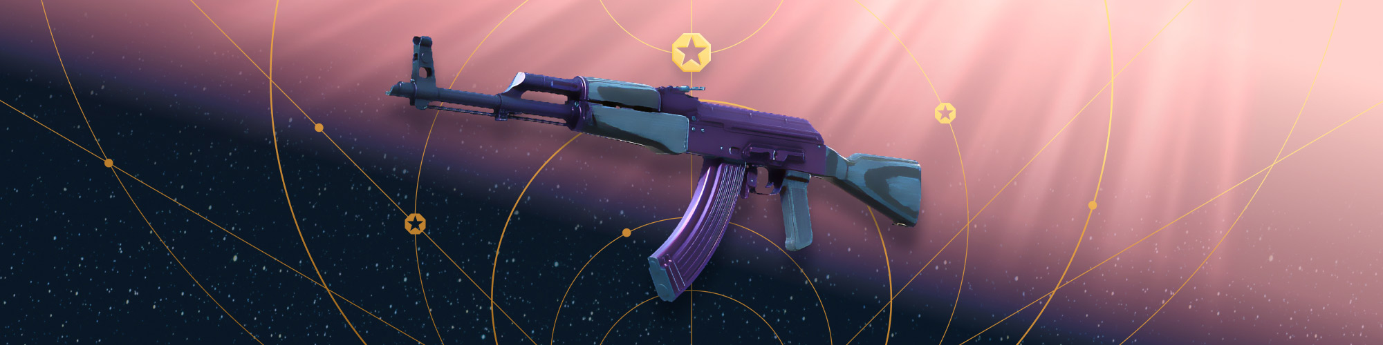 Premium Duel: AK-47 | Midnight Laminate | 22k FP